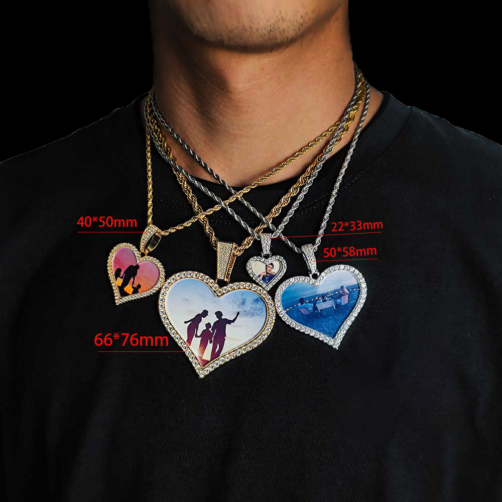 Hip Hop Heart Locket Necklace  - Heart Locket Necklace Photo review and price
