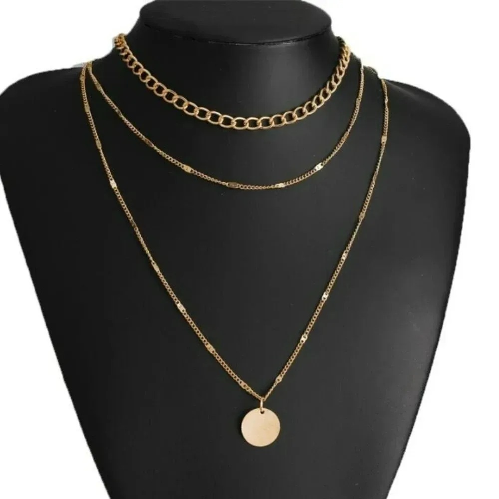 Aesthetic Fashion Retro Vintag - Layered Pendant Necklace Aesthetic review and price