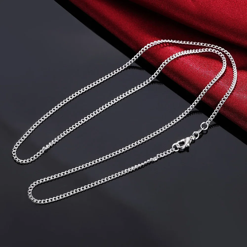 40-75cm 925 Sterling Silver Cl - 925 Sterling Silver Chain Necklace Men review and price