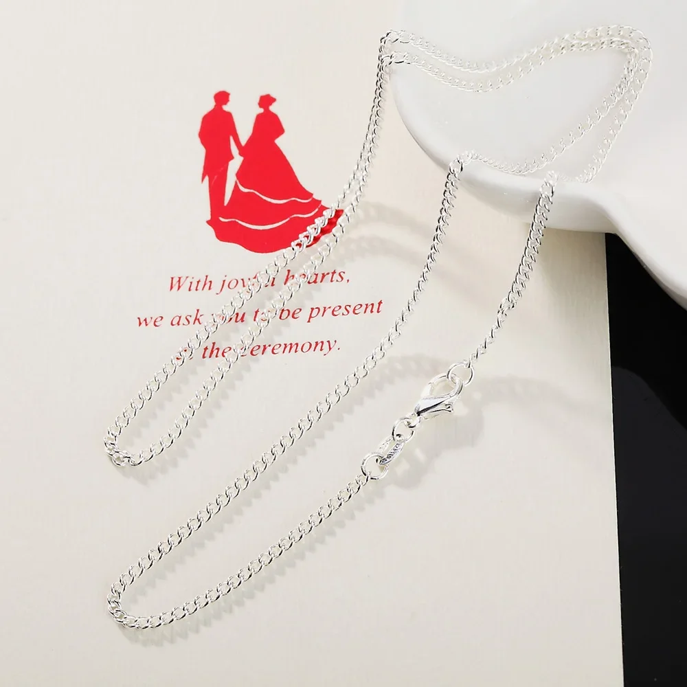 40-75cm 925 Sterling Silver Cl - 925 Sterling Silver Chain Necklace Men review and price
