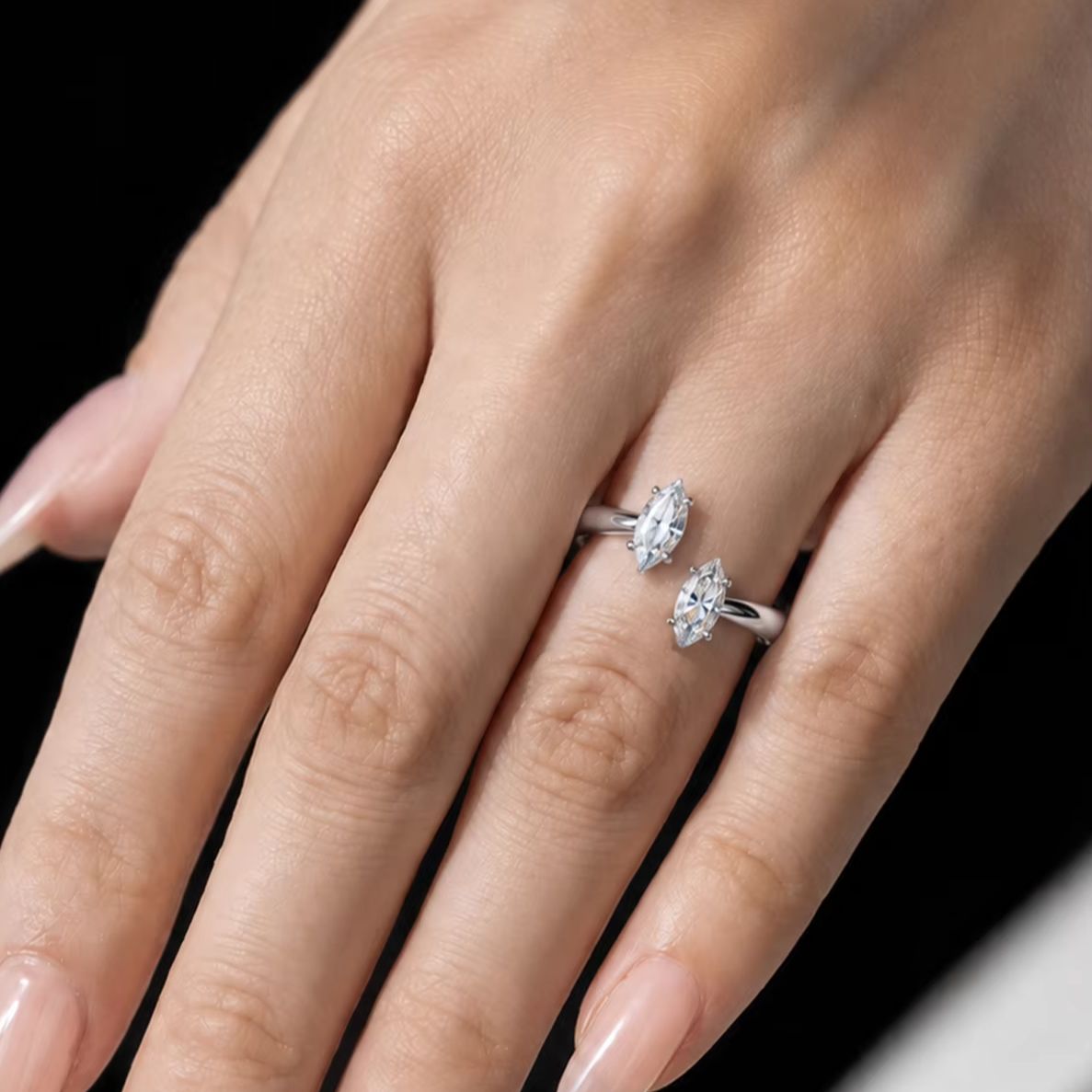 A 1-Carat 925 Sterling Silver  - Moissanite Engagement Ring 1 Carat review and price