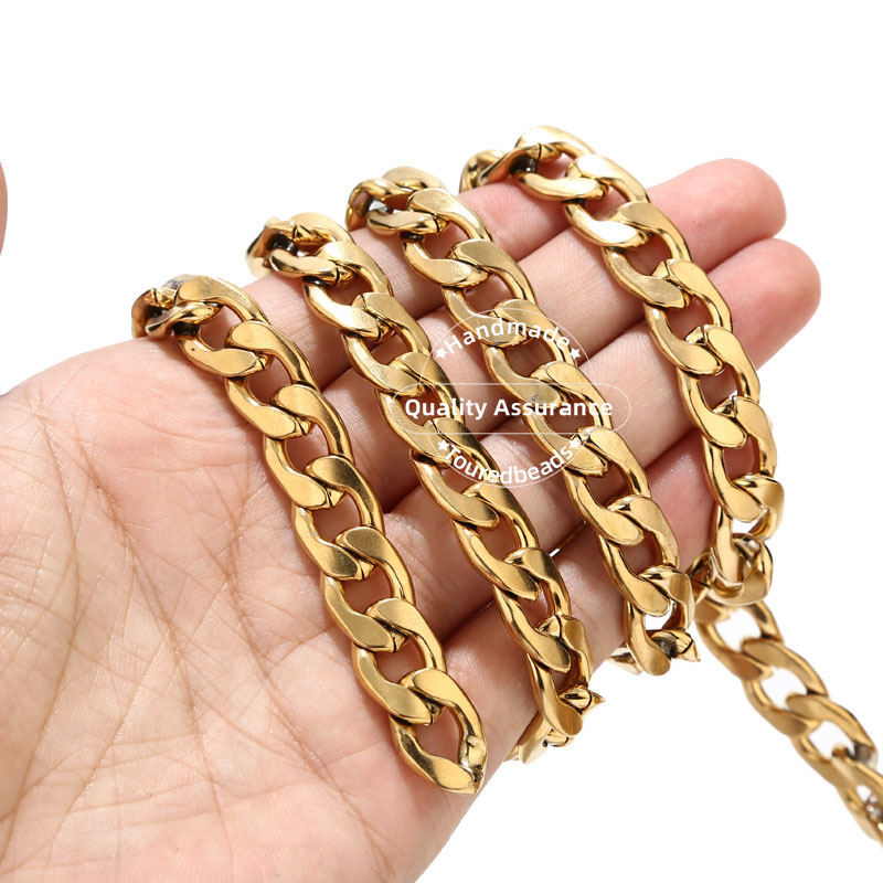 1m Gold Tone 12mm Width Heavy  - Cuban Link Chain 12Mm review and price