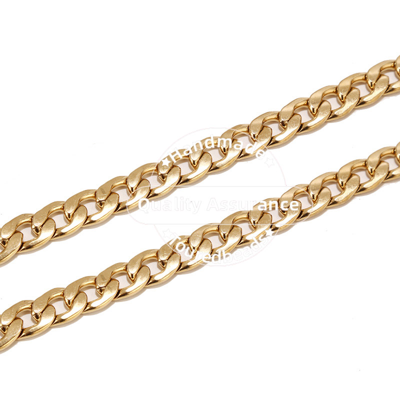 1m Gold Tone 12mm Width Heavy  - Cuban Link Chain 12Mm review and price