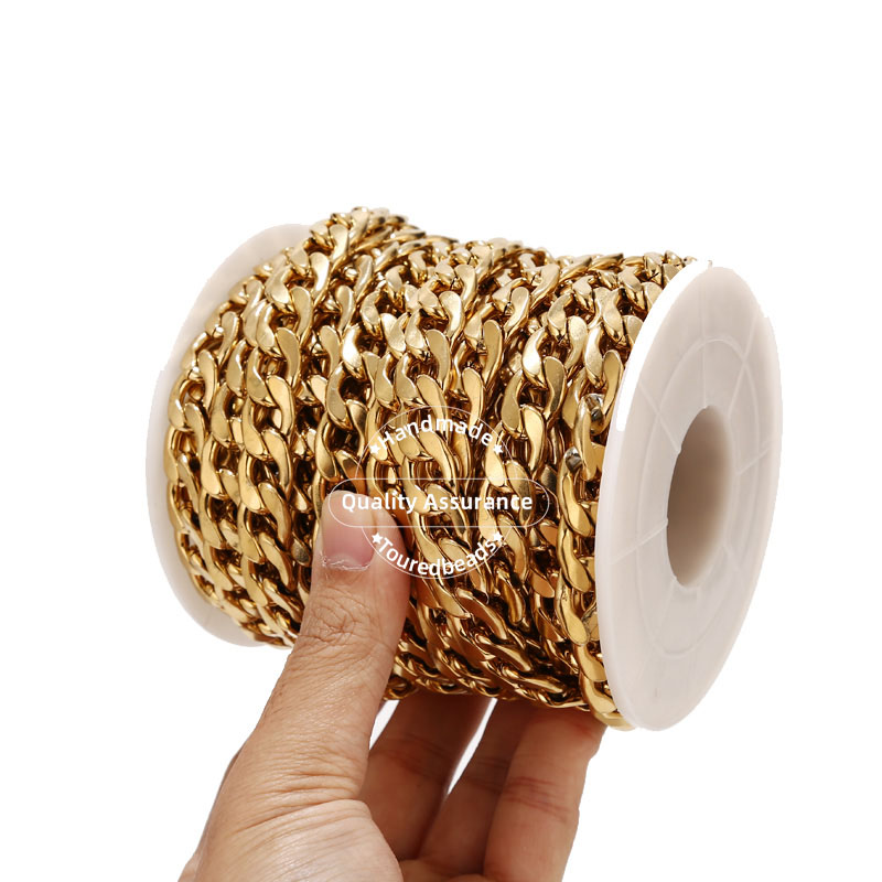 1m Gold Tone 12mm Width Heavy  - Cuban Link Chain 12Mm review and price