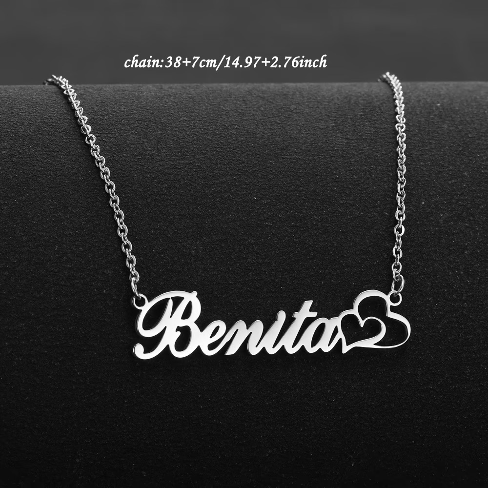Personalized Double Heart Cust - Custom Name Necklace Stainless Steel review and price