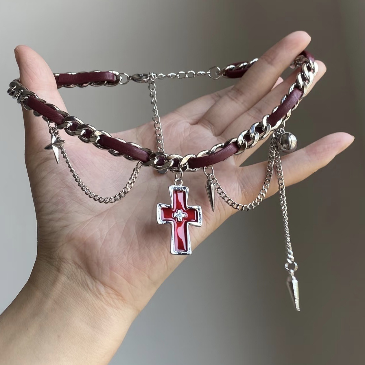 Y2k Grunge Aesthetic Multi Lay - Layered Pendant Necklace Aesthetic review and price