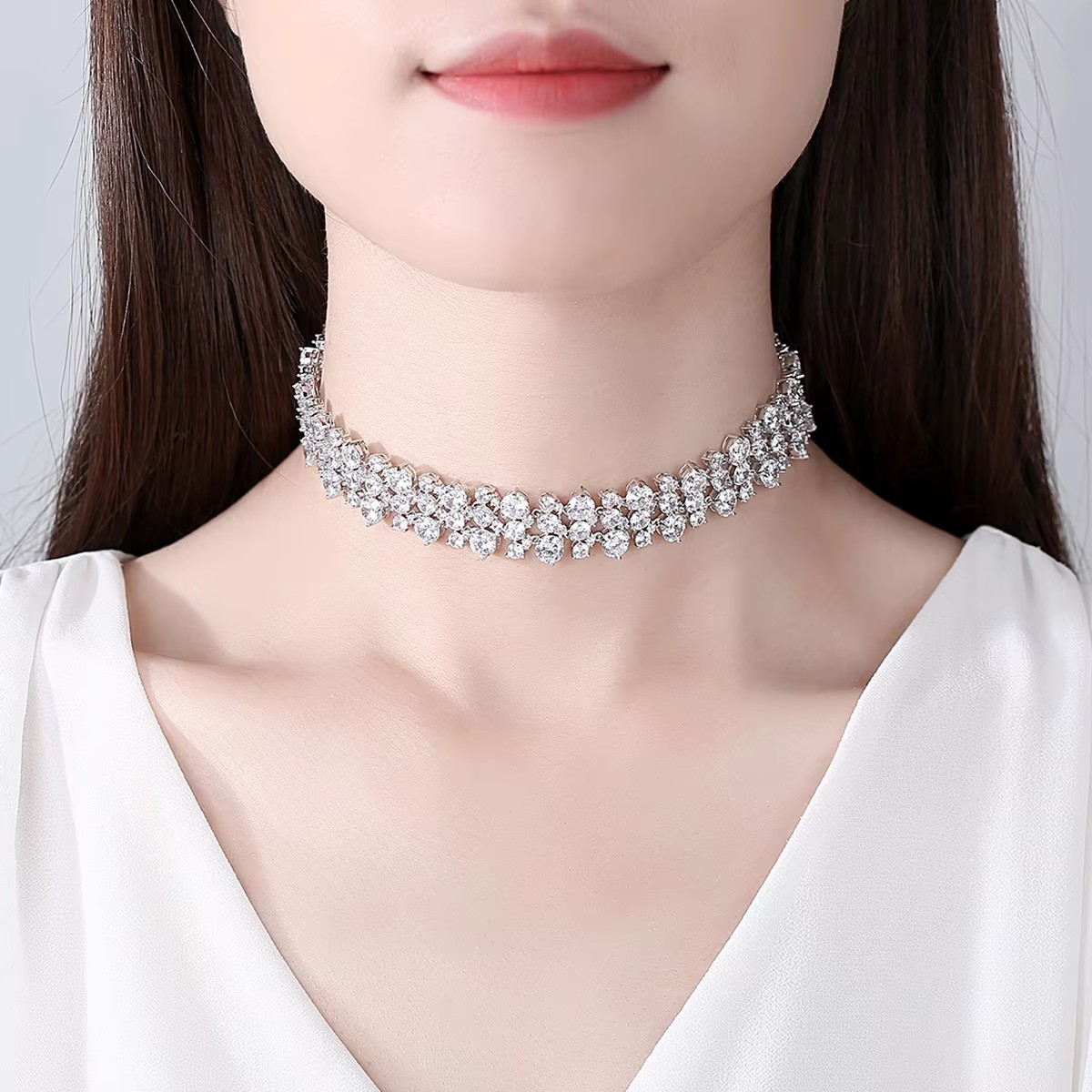 LUOTEEMI Three Layers Cubic Zi - Layered Pendant Necklace Aesthetic review and price