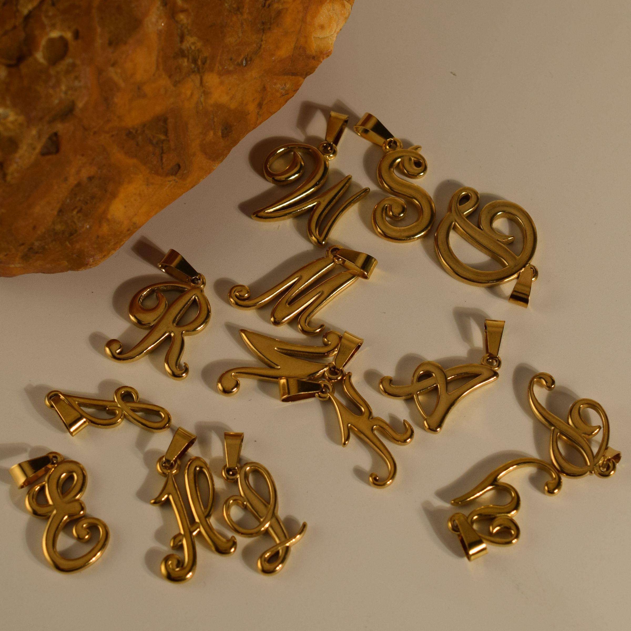 18k Gold Stainless Steel Vinta - Initial Letter Necklace 18K Gold review and price
