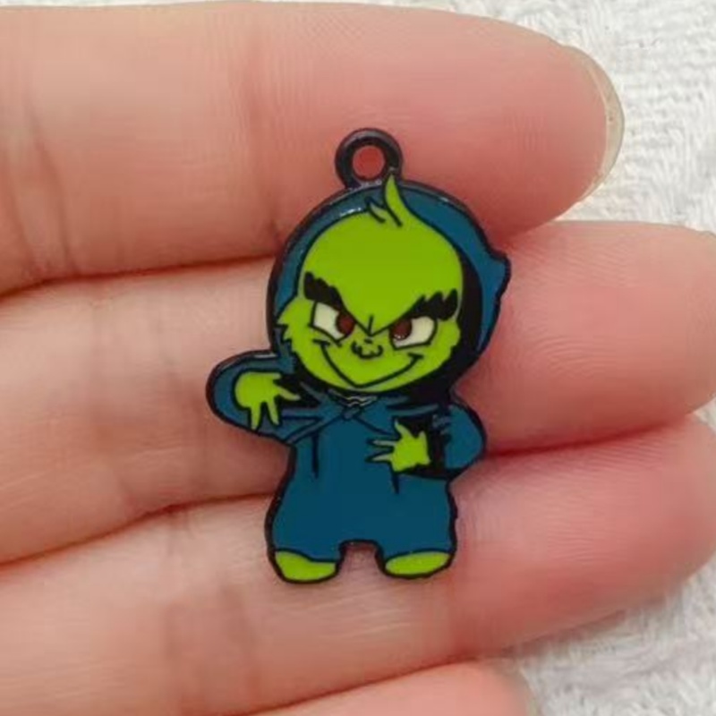 10pcs alloy drip oil cartoon C - Earrings review and price
