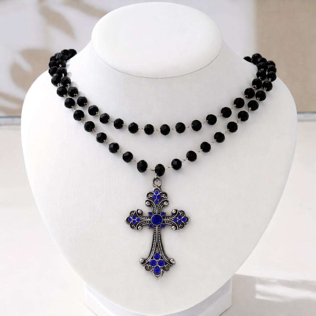 Y2K Grunge Gothic Layered Cros - Layered Pendant Necklace Aesthetic review and price