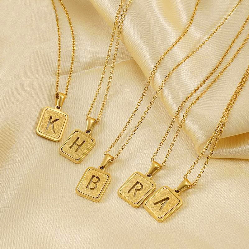 3pcs/ Bag High Quality Chains  - Initial Letter Necklace 18K Gold review and price