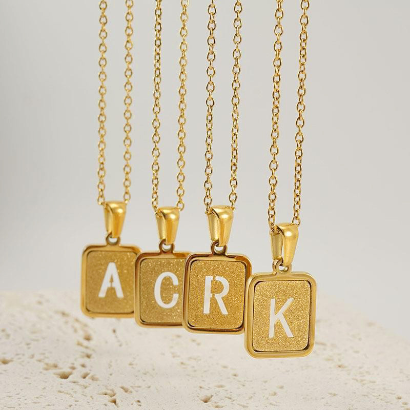 3pcs/ Bag High Quality Chains  - Initial Letter Necklace 18K Gold review and price