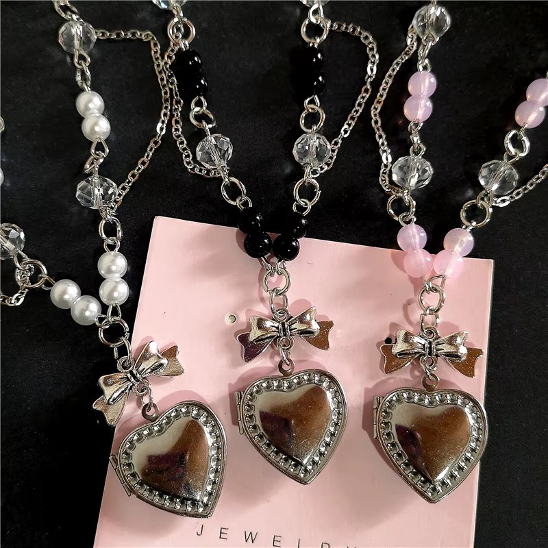 Goth Y2K Heart Locket Pendant  - Heart Locket Necklace Photo review and price
