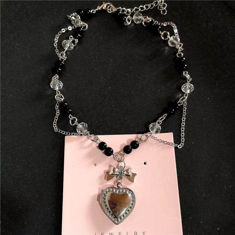Goth Y2K Heart Locket Pendant  - Heart Locket Necklace Photo review and price