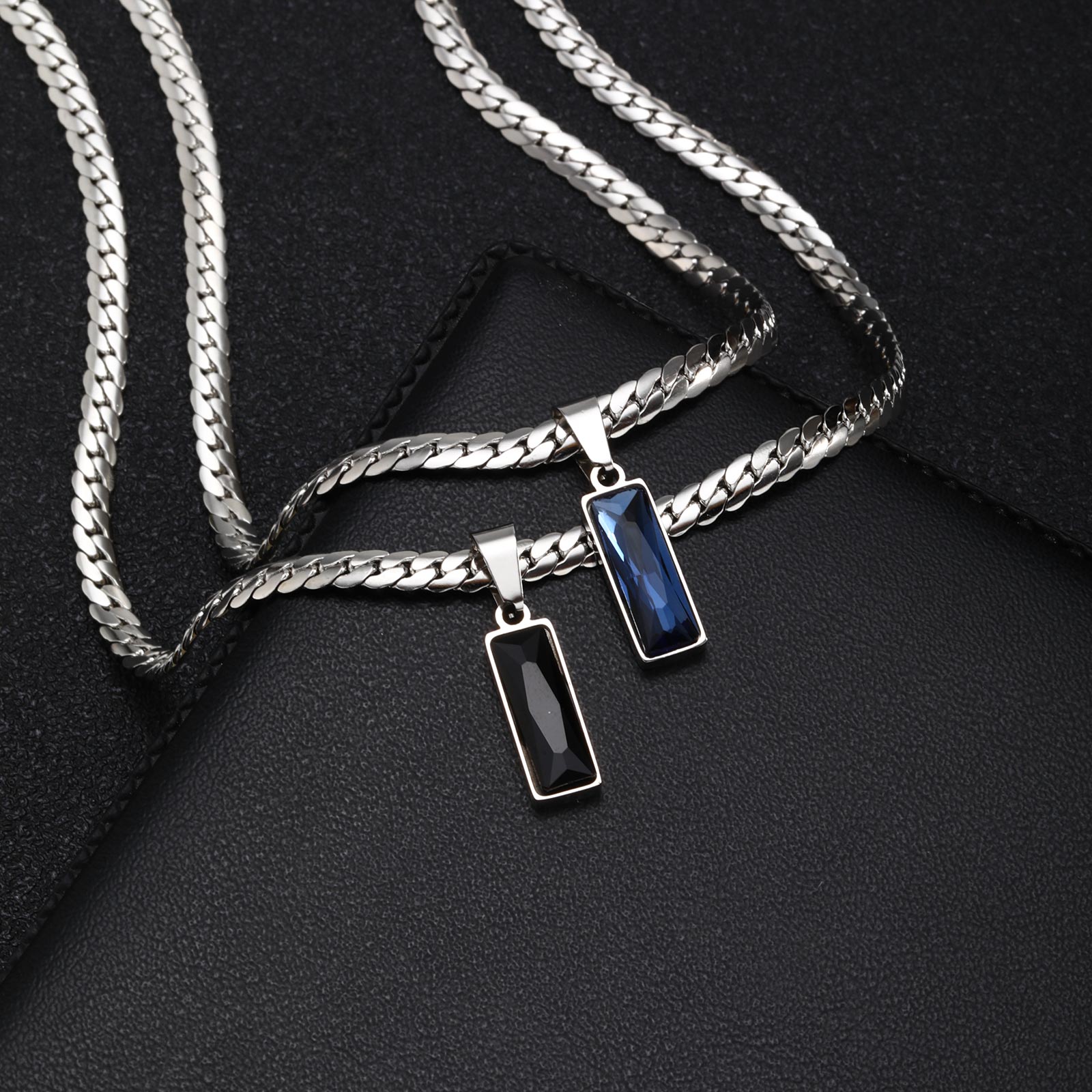 Stylish Mens Geometric Stone P - Cuban Link Chain 12Mm review and price