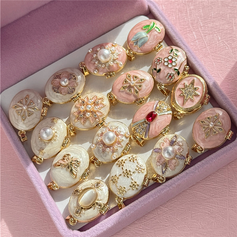 HangZhi Enamel Romantic Pink W - Heart Locket Necklace Photo review and price