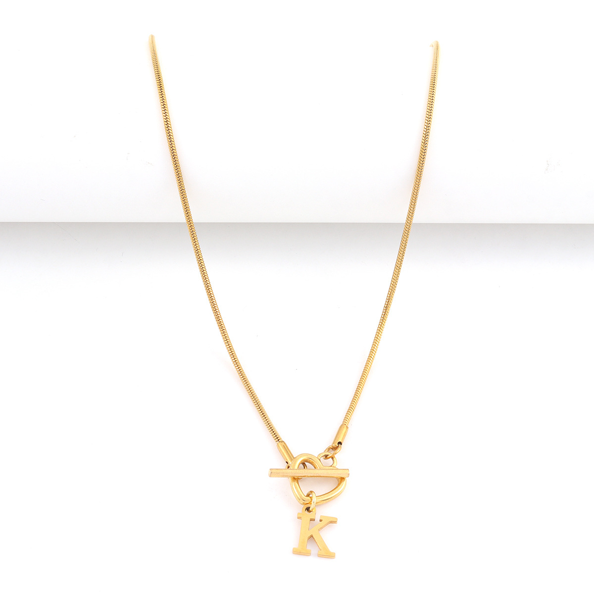 Fashion A-Z Initial Heart Pend - Initial Letter Necklace 18K Gold review and price