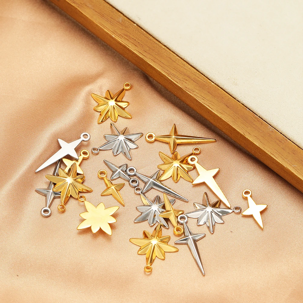5pcs High Quality Stainless St - Cross Pendant Necklace Gold review and price